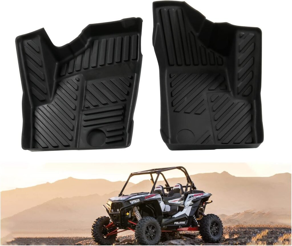 RZR Front Floor Mats, AUTV PRO Floor Liners All Weather Protection Compatible for 2014-2023 Polaris RZR XP 1000 900 S XC Turbo 2 Doors Accessories Replace # 2880414